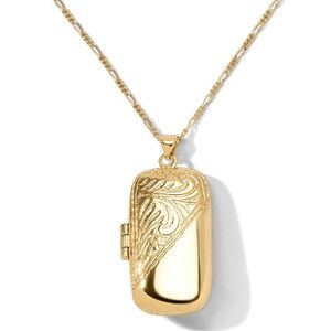 New Vanessa Mooney THE CHERISH NECKLACE gold locket pendant necklace